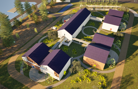 Maquette des futurs bâtiments