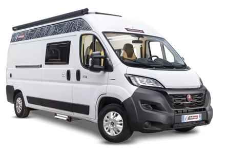 Camperwelt Fischer Van der Marke Challenger, basierend auf dem Fiat Ducato, ist zu sehen.