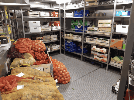 This is only one of the four storage rooms on R/V Sonne. Welcome to a Veggie’s paradise!