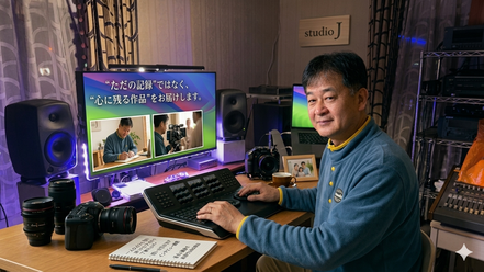 福島市の映像制作クリエイター studio J（スタジオJ）トップページの特徴解説イメージ画像