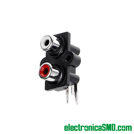 jack conector rca 2x1 doble hembra para pcb para placa guatemala, conector rca guatemala, electronica, electronico