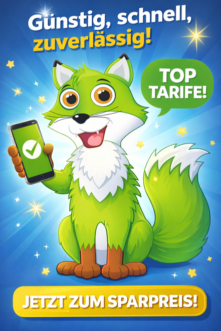 alt="Sparfuchs präsentiert günstige Handy-Tarife – clever Mobilfunk vergleichen und bei Allnet-Flat & Datenvolumen sparen"