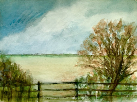 Weites Feld im Herbst (30 x 40 cm)
