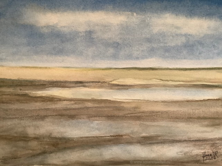 Alles ruhig am Watt (24 x 34 cm)
