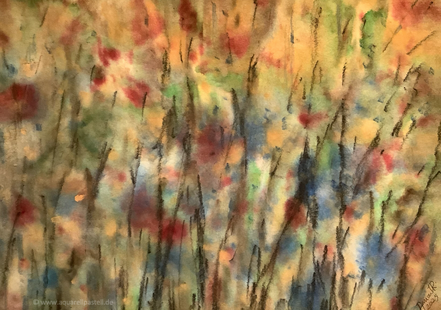 Blütenwiese gegen Abend (30 x 40 cm)