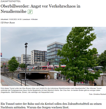 Online-Ausschnitt Bergedorfer Zeitung