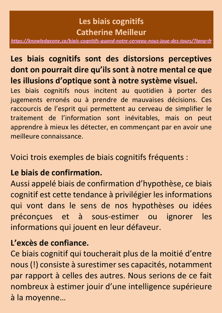 30 biais cognitifs. PDF gratuit.