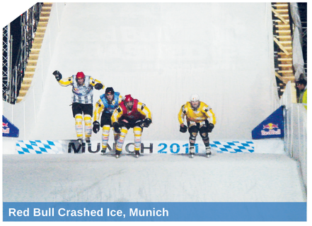 Red Bull Crashed Ice, Munich, snowed by SnowBOX