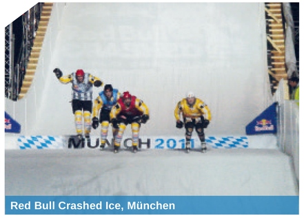 Red Bull Crashed Ice, München - realisiert mit der SnowBOX