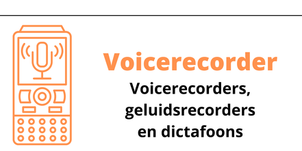 Voicerecorder, hand- en tafelmicrofoon