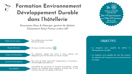 classement Atout France, critère 237, durable, clémentine russo, formation 