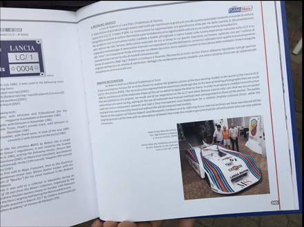 rc books libro su lancia lc1 di vittorio roberti e grafica martini racing eseguita in vernice da pubblimais torino