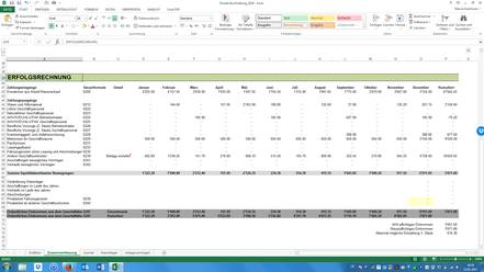 Excel Milchbüechli Einnahmen Ausgaben