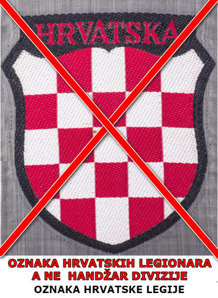 This is not the insignia of the Handschar division ,insignia of the Croatian legions 369,392,373,