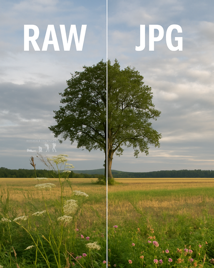 Du siehst, das unbearbeitete RAW ist deutlich "flacher" und farbloser als das JPG