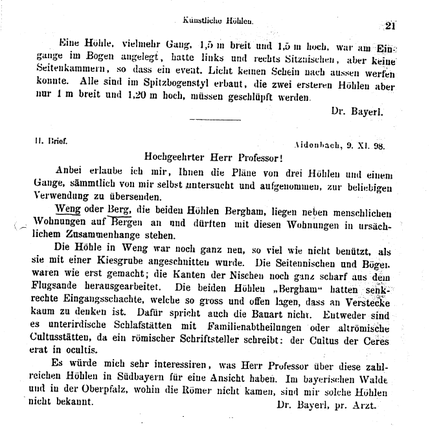 Quelle: Beiträge zur Anthrologie und Urgeschichte Bayerns, Bd. 13 von 1899 S. 21