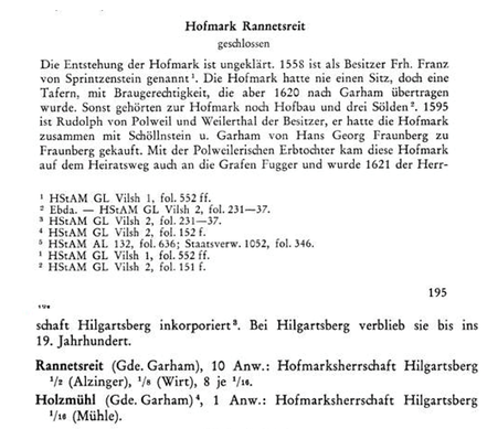 Quelle: Jungmann-Stadler Historischer Atlas von Bayern, Landgericht Vilshofen S. 195f