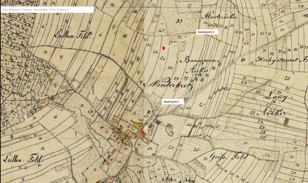 Lage des Erdtstalls (Basis BayernAtlas, Historische Karte)