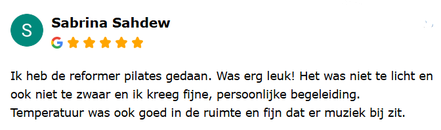 Klantenreview Sweetlake PDA voor Reformer 