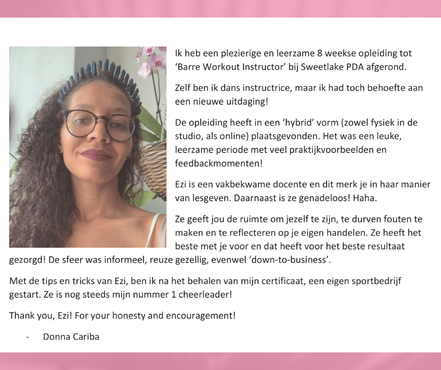 Review opleiding barre workout instructor