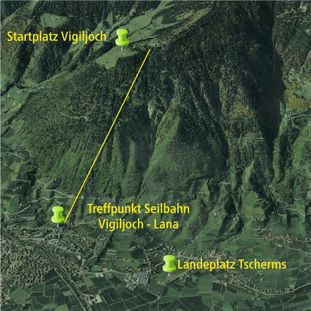 Paragliding Tandemflug in Lana - Vigiljoch