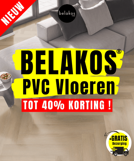 Belakos PVC aanbieding tot 40% korting + gratis bezorging