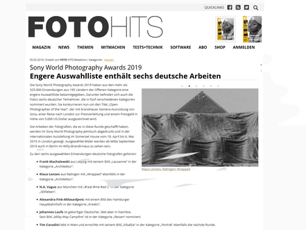 Publications Veroffentlichungen Klauslenzenphotographie Webseite