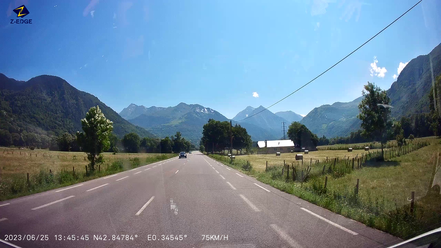 Bild: Fahrt über die D929 von Arreau zum Cap de Long 