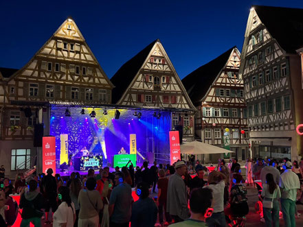 Marktplatz Herrenberg, Sommerfarben, Kulturfestival, Bühne, Veranstaltungstechnik