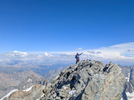 Arête du Promontoire, Grand Pic de la Meije, Traversée de la Meije, Refuge du Promontoire, les Enfetchores, Mejie, Überschreitung Barre des écrin, écrinmassiv, La Grave