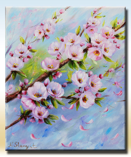 April blossoms. Oil on canvas, Art by N.Stangrit