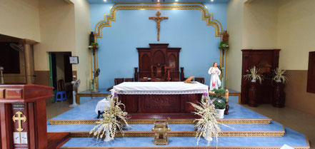L'église d'Areyksat, prête pour les Rameaux...