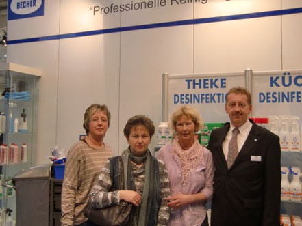 Mitglieder des Landesverbandes am Messestand unseres Koopreationspartners Dr. Becher GmbH