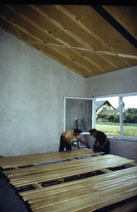 Vorbereitung der Holzdecke