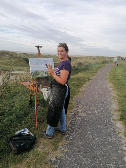 Plein air, Öl,  in Sankt Peter Ording 