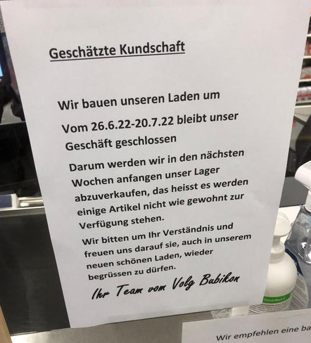 Der Volg Bubikon macht Umbaupause