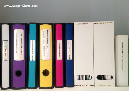 archivadores de anillas, revisteros y cajas con etiquetas - www.aorganizarte.com