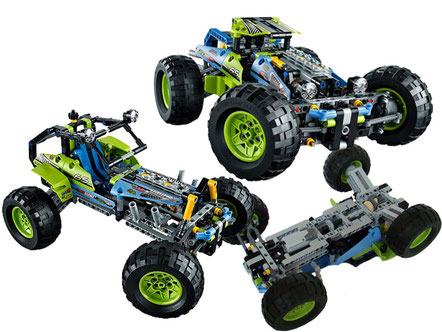 Die Besonderheit im Lego Paket 42037 ist, dass man ein Rennauto oder ein Off-Roader bauen kann.