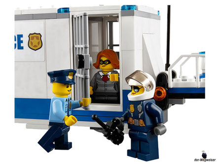 Die Besonderheit im Lego Paket 60139 ist eine Mobile Einsatzzentrale mit einer Gefängniszelle.