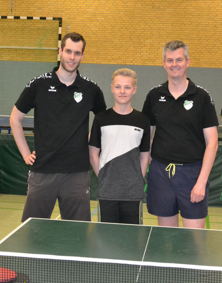 Spielten eine erfolgreiche Saison 2017/2018: Florian Felke, Luis Meier und Frank Langkamp (v.l.n.r.).