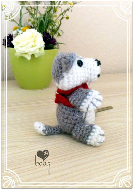 keyring amigurumi schlussel hund mini dog