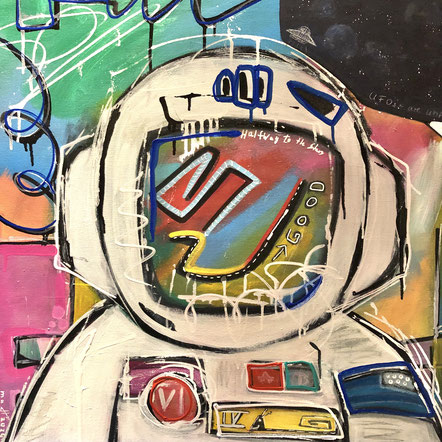 Astronaut 60 x 60 Acryl 