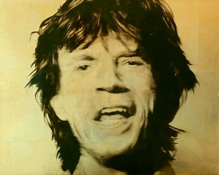 Mick Jagger Portrait in Öl