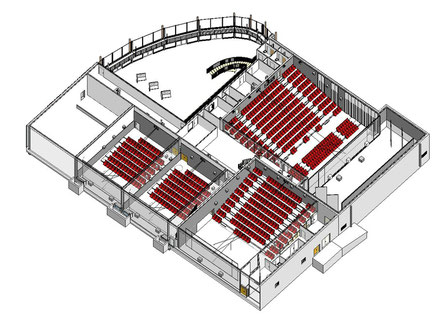 La maquette représentant la disposition des quatre salles de projection du cinéma La Dolce Vita.