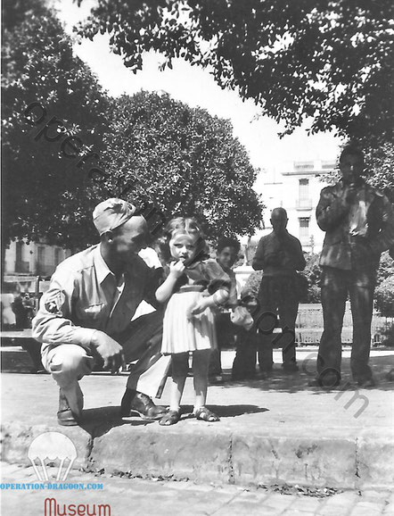 Clarence PALMER with a young girl somewhere in southern france.