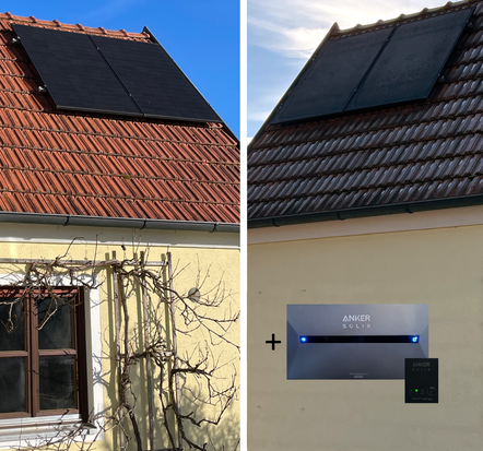 Intelligentes Balkonkraftwerk: Solarmodule auf Garage