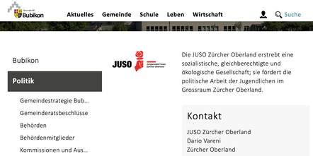 (Screenshot bubikon.ch)