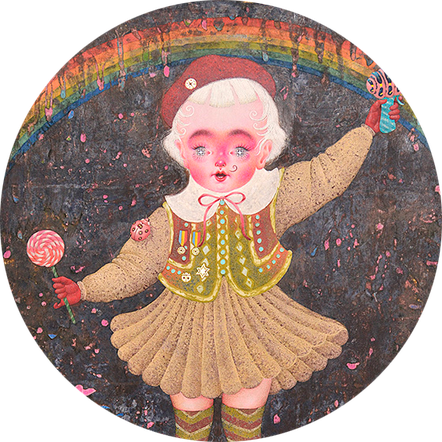 オープンセール 福袋 足立絵美｜日本画原画 ポポトピアあっぷっぷパレード個展 ふざけ 絵画