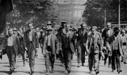Arbejderdemo som politiet skød imod, Wien juli 1927