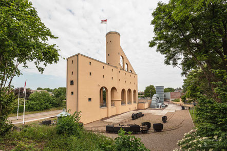 Schachtgebäude der Zeche Domaniale Mijn Schacht Nulland in Kerkrade im Aachen-Limburger Revier